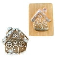 thumbnail image 2 of Wooden Cookie Molds, Carved Wooden Biscuit Mold Baking Cookie Mold Wooden Kitchen Cookie Cutter Embossing Press Stamp Molds Gingerbread Mold DIY Cookie Stamp (House), 2 of 9