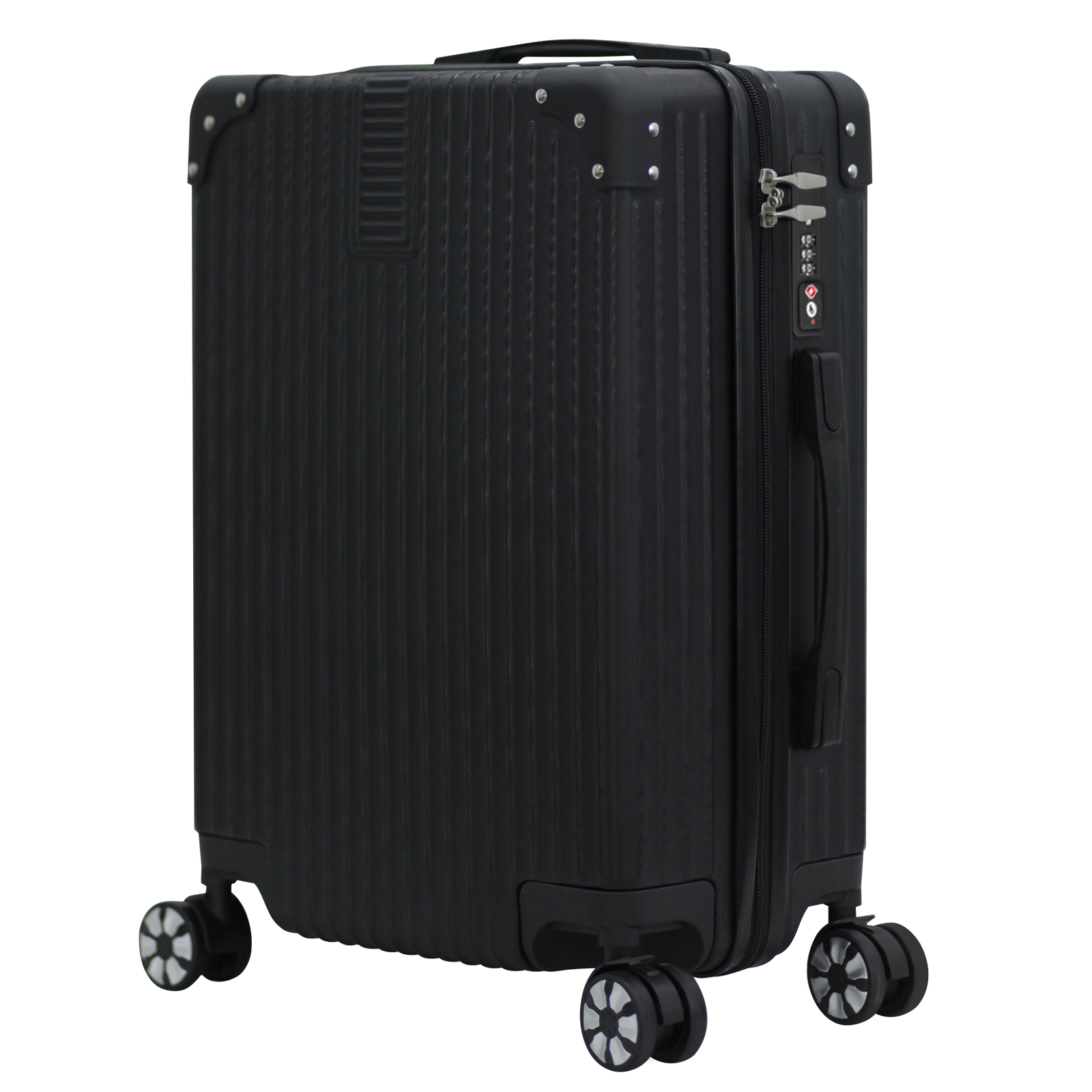Luggage 3-Pieces Set ABS Durable Suitcase Black 20"24"28" Luggage 3-Pieces set black