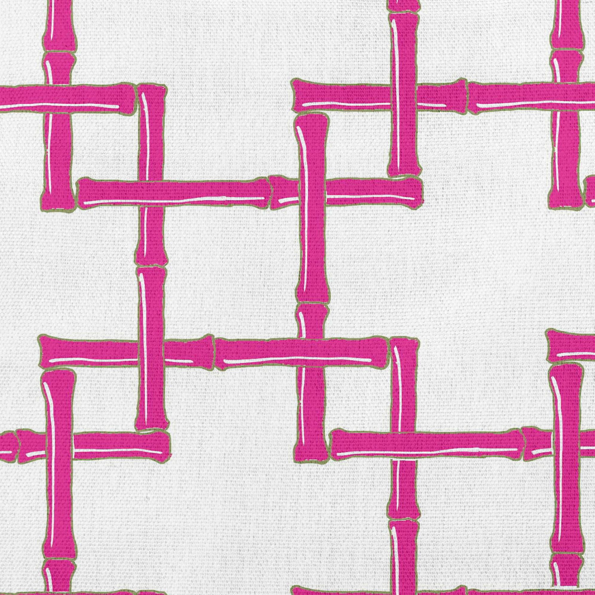 Simply Daisy 14 in x 20 in Mid-Century Pink and White Geometric Polyester Throw Pillow