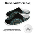 thumbnail image 6 of Rateoe Mandala Print Women's Men's Cotton Knit Slippers Lightweight Memory Foam Indoor House Shoes with Anti-Skid Sole-40/41, 6 of 7