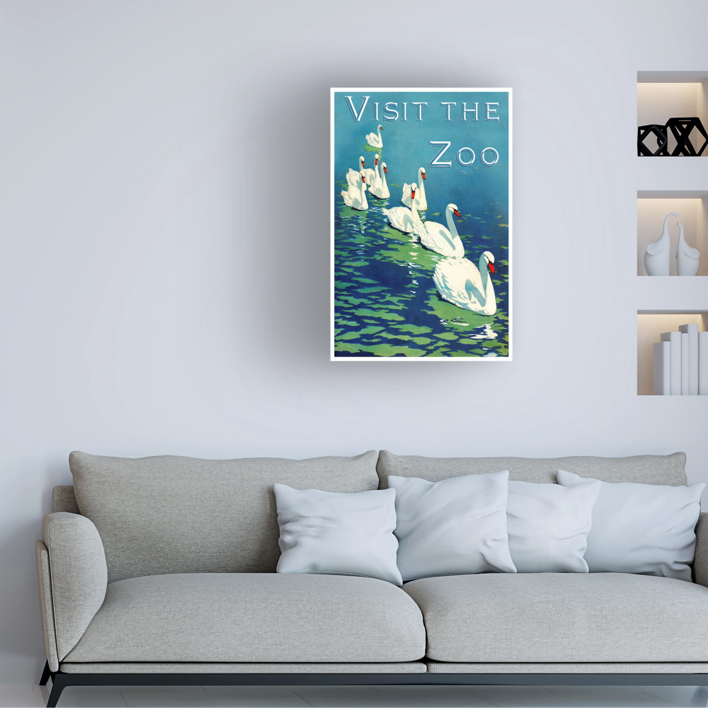 Trademark Fine Art Vintage Lavoie The Zoo 2 Canvas Wall Art - 16x24