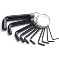 thumbnail image 1 of HUGFEGWE Hex Key Set, 10 in 1 Metric L Shape Hexagon Head Wrench with Ring for Repair Tool (Black) CJB91-22706, 1 of 9