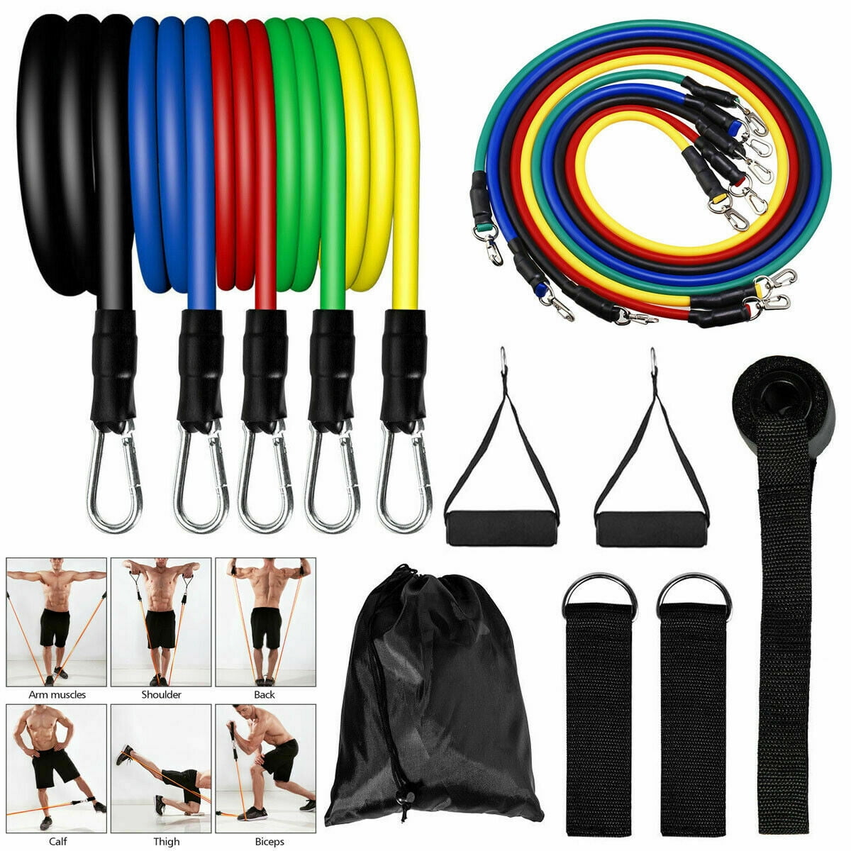 Exercise Bands, Resistance Bands Set for Men Women Workout Home Gym