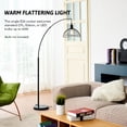 thumbnail image 5 of 69" Modern Arc Floor Lamp w Hanging Cage Shade Industrial Standing Lamp, Black, 5 of 10