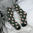 thumbnail image 5 of Logiee Pink Sleeping Fox Print Adult Socks for Men & Women,Calf Socks, Ankle Socks,Boots Socks,Breathable Casual Sock,Unisex Crew Socks, 5 of 6