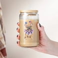 thumbnail image 4 of 4th of July French Bulldog Celebrates Independence Day 16oz Glass Cup Mug Dog Lover Gifts Glass Can with Bamboo Lid and Straw - 12010, 4 of 5