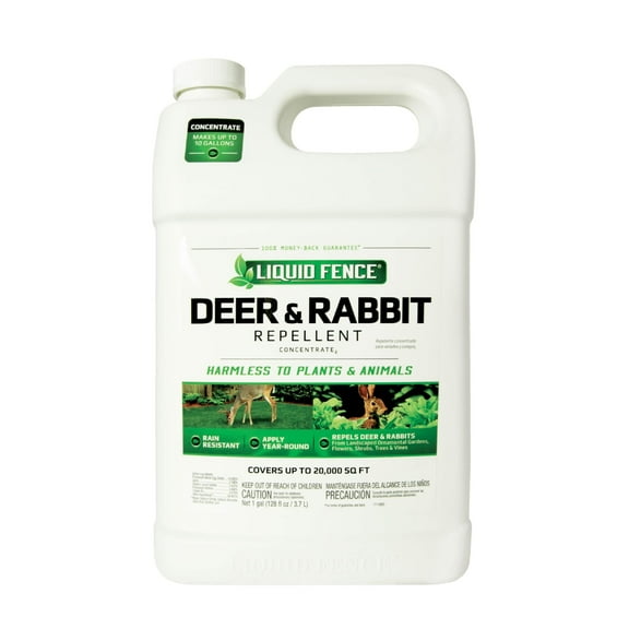 Liquid Fence Deer And Rabbit Repellent Concentrate 1 Gallon, Apply Year-Round