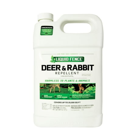 Liquid Fence Deer And Rabbit Repellent Concentrate - Deterrent Liquid 1 Pack 1 Gallon
