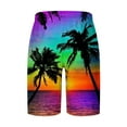 thumbnail image 3 of Summer Shorts for Men Drawstring Funny Print Elastic Waisted Hawaiian Shorts Casual Loose Beach Vacation Shorts with Pockets, 3 of 4