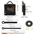 thumbnail image 2 of Clock Mechanism Replacement, 2Set Quartz Clock Mechanism Battery Operated DIY Wall Clock Aluminium, 14013, 2 of 6