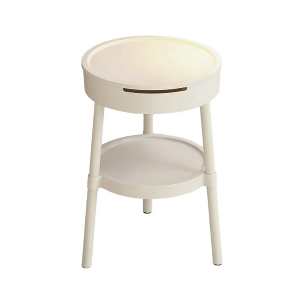 Mesa auxiliar multifuncional con cajón, mesita de noche portátil para sala de estar, dormitorio, oficina, mesa de centro pequeña con estante, diseño compacto para usar junto al sofá.