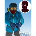 thumbnail image 2 of GRNSHTS 2-Hole Knitted Full Face Cover Ski Neck Gaiter, Winter Balaclava Warm Knit Beanie for Outdoor Sports (Wine-colored), 2 of 13