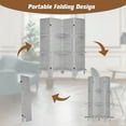 thumbnail image 6 of 4-Panel Room Divider with Shelves,5.6ft Tall Folding Privacy Screen Panels, Room Divider Wall Divider for Room Separation, Room Divider Shelves,Effectively Block Sight,Grey, 6 of 6