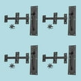 thumbnail image 2 of Renovators Supply Black Wrought Iron Norfolk Door Latches Traditional Colonial Gate or Door Lock Thumb Latches Black PowderFinish Two Sided Gate Latch Locks w/Hardware Pack of 4, 2 of 4