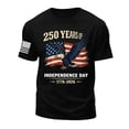 thumbnail image 4 of Leey-World 250 Anniversary Usa T Shirt 250th Anniversary USA Shirts for Men American Flag T-Shirt 4th of July Shirt 250 Years Birthday Patriotic Tops(Black,L), 4 of 5