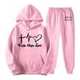 thumbnail image 4 of Sweatsuits for Women 2 Piece Long Sleeve Letter Print Hooded Sweatshirt and Sweatpants Casual Fall Comfy Fashion Tracksuit Sets, 4 of 4