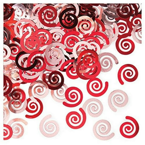 Creative Converting Swirls Confetti, Classic Red