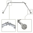 thumbnail image 1 of Rod Desyne 13/16" Dia Réglable Baie Fenêtre Simple Rideau Rod en Nickel Satiné avec Finitions Londres, 1 of 1