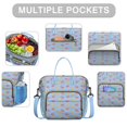 thumbnail image 2 of Blue Background Dinosaur Pattern Womens Lunch Box for Work,Insulated Large Lunch Bag for Tween and Teen,Loncheras Para Mujer,Leakproof Adult Lunch Bag for Work,Beach,Travel,Picnic,Camping, 2 of 7