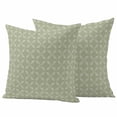 thumbnail image 2 of Pack of 2 Outdoor Pillow Covers 20x20 Inch Waterproof Sage Green Throw Pillow Covers,Decorative Couch Pillow Case Sham Geometric Flower Leaf Diamond Plaid Retro Patio Garden Pillowcases Cushion Cover, 2 of 8