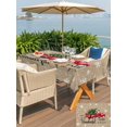 thumbnail image 4 of Outdoor Tablecloth with Umbrella Hole and Zipper, Christmas Rectangle Table Cloth 60x102 Inch Waterproof Tablecloth, Red Truck Winter Snowflakes Xmas Pine Retro Brown Picnic Table Cover for Patio, 4 of 7