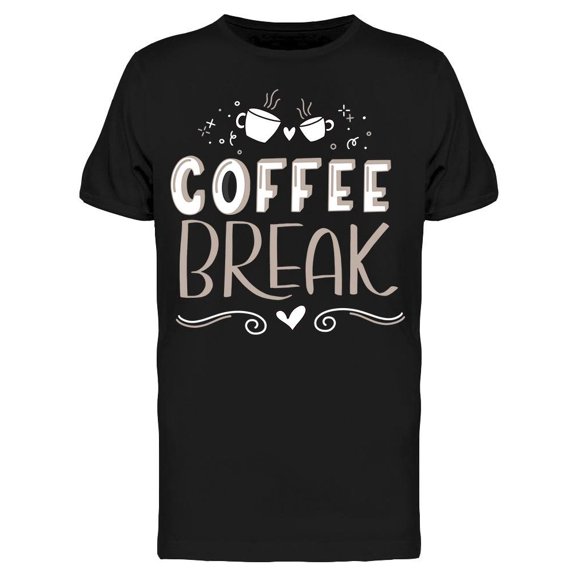 Coffee Break Fun Doodles Tee Men's -Image by Shutterstock
