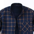 thumbnail image 4 of NTACZA Thick Shirts for Men Button Down Blue Fleece Lined Shirt Jacket Long Sleeve Thermal Plaid Shirts for Men L, 4 of 8