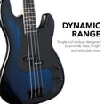 thumbnail image 4 of Best Choice Products Full Size Beginner 4-String Electric Guitar Bass Guitar w/ Padded Case - Hollywood Blue/Black, 4 of 9