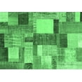 thumbnail image 1 of Ahgly Company Indoor Rectangle Patchwork Emerald Green Transitional Area Rugs, 2' x 3', 1 of 4