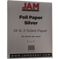 thumbnail image 2 of JAM Paper Foil Paper, 8.5 x 11, 24lb Silver 2, Sided, 50/Pack, 2 of 2