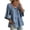 78#Blue, variant on Women Linen Tops Ruffle Off Scoop Neck Shirts Tie Front Loose Renaissance Peasant Blouse