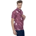 thumbnail image 5 of HAPPY BAY Mens Hawaiian Shirts Short Sleeve Button Down Shirt Men's Hawaii Boho Holiday Casual Summer Beach Shirts for Men Funny XXL Maroon Floral, 5 of 6