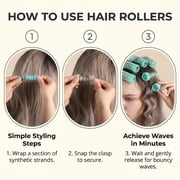 28 Pcs Plastic Hair Rollers, Happon Small Size Self Grip Rollers Snap Rollers Hairdressing Curlers No Heat Hair Curlers for DIY Hairdressing Hair Salon Hair Barber (Random Color)