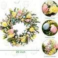 thumbnail image 2 of Nkmbld Spring Wreath for Front Door, Spring Easter Artificial Floral Egg Wreath Festive Front Door Or Mantel Decoration, 2 of 6