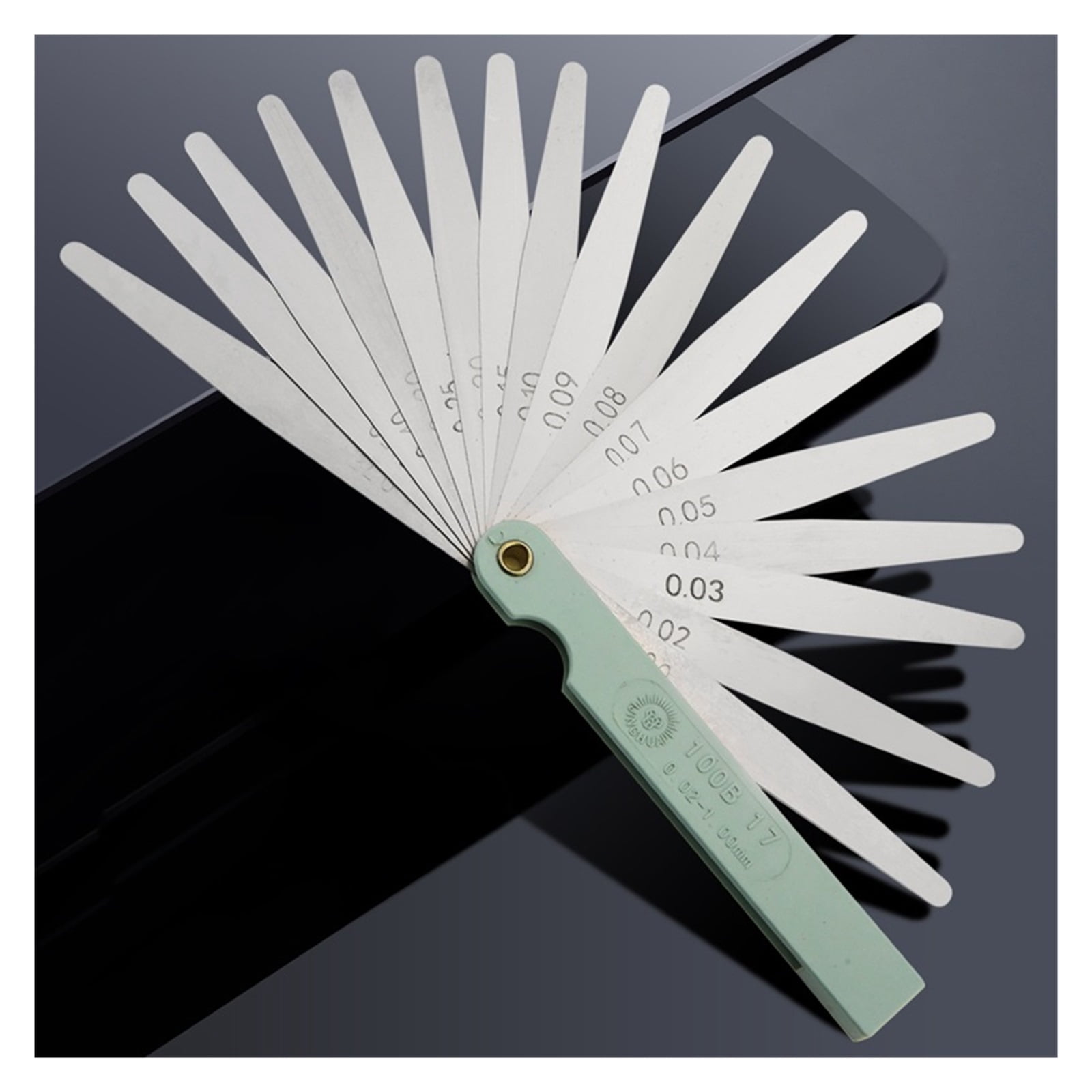 100B17 Feeler Gauge Metric Size 0.02-1mm Thickness Gauge Set Valves Foliage Of Valves Gap For Measurement Probe Gap ,Easy to Use