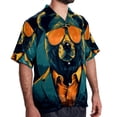 thumbnail image 2 of Vintage Bear Men's Casual Hawaiian Shirts, Printed Button Down Short Sleeve Summer Beach Tops with Spread Collar - Unisex, 2 of 6