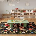 thumbnail image 3 of Boho Living Room Rug 5x7 Feet Machine Washable Non Slip Floral Vintage Carpet Low Pile for Living Room, Bedroom, Farmhouse, Dining Room, Kids Playroom, 3 of 5