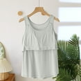 thumbnail image 4 of Tnhcen Women's Fashion Solid Round Neck Modal Padded Tank Cotton Polyester Blend Outerwear-Ready Sleepwear for M-2XL Slim & Chic, 4 of 5