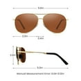 thumbnail image 5 of Cyxus Polarized Aviator Sunglasses for Men Classic Mirrored Lens UV Protection（Brown）, 5 of 6