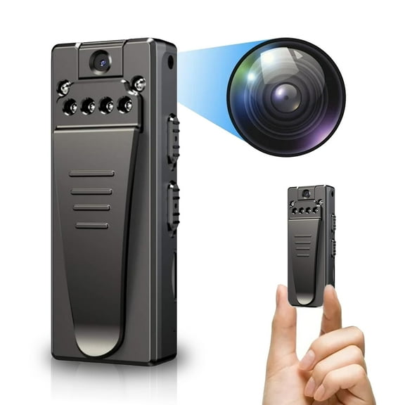 1080P HD Body Camera, Body Camera with Audio and Video Recording, Wearable Action Body Cam with 180° Rotating Lens, Portable Camera for Camping, Traveling, Walking, outdoor sports