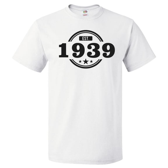 87th Birthday Gift For 87 Year Old Established 1939 T Shirt