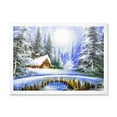 thumbnail image 3 of Designart Pont d'Hiver dans un Village de Noël Art Mural Encadré Traditionnel, 3 of 4