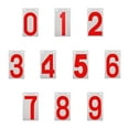 thumbnail image 1 of GOGO Flip Scoreboard Numbers 3 1/8" x 5 1/2", Visible Red Number Card, No.0-9 One Side, Price / Set, 1 of 4