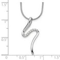 thumbnail image 3 of Auriga 925 Sterling Silver 1.4 mm Rhodium-Plated Diamond S Shaped Necklace for Women 20", 3 of 6