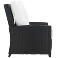 thumbnail image 5 of Safavieh Landon Outdoor Coastal Aluminum Recliner Chair, Black/White, 5 of 12
