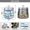 thumbnail image 2 of Yayeee Ashtray with Lid for Cigarette Smokeless Stainless Steel Home Ash Holder, Orange Sailboats, 2 of 7
