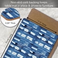 thumbnail image 6 of CounterArt "Indigo Blocks" Hardboard Tabletop Placemats 4-Pack, 6 of 7