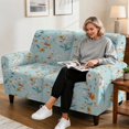 thumbnail image 6 of Xixirimido Recliner Cover with Pockets Reclining Slipcover for 2 Seat 6-Pieces Recliner Chair Cover for Recliner Furniture Protector for Kid Pet, Boho Floral Blue, 6 of 8