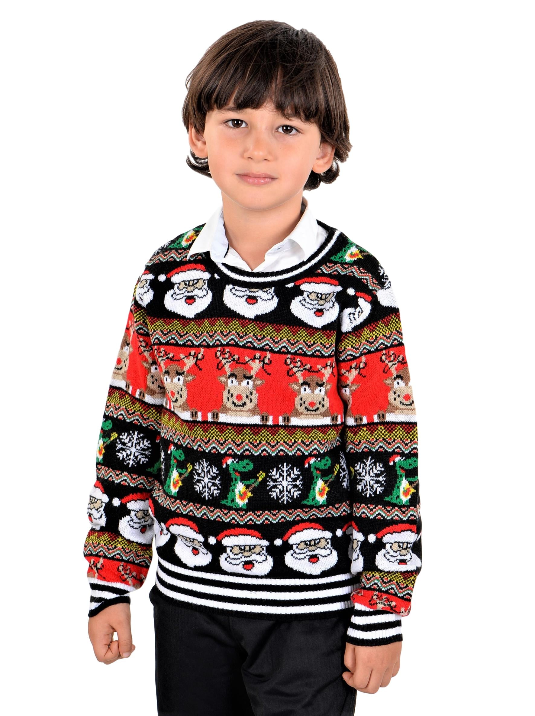 SoCal Look Boys Ugly Christmas Sweater Sloth Cool Pullover Red