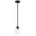 thumbnail image 3 of 50591-FB Craftmade Lighting Bolden - One Light Mini Pendant in Transitional Style - 5 inches wide by 7.25 inches high-Flat Black Finish-Clear/Seeded, 3 of 3